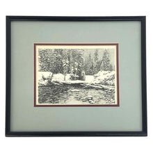 Load image into Gallery viewer, Frozen River Ink Drawing Print