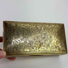 Load image into Gallery viewer, Engraved Brass Peacock Box