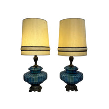 Load image into Gallery viewer, Huge Blue Glass Lamps