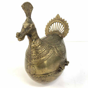 Indian Dhokra Peacock Box