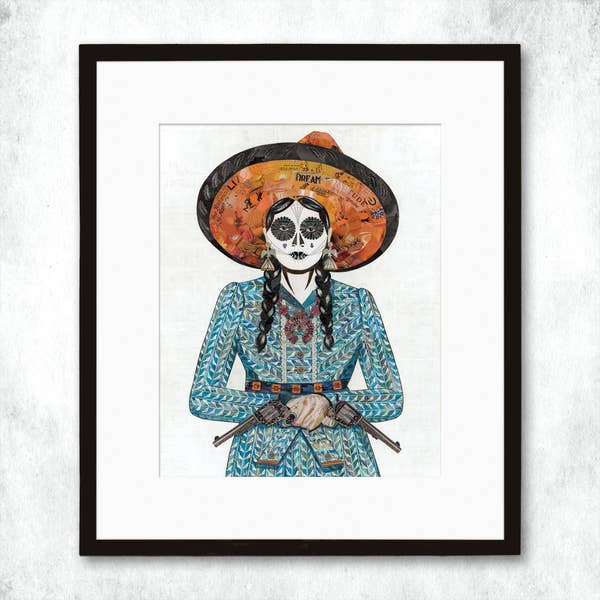 Adelita (Blue) Signed Print