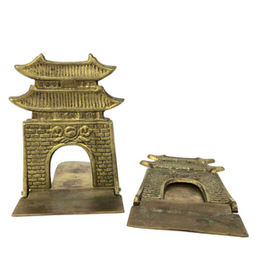 Brass Pagoda Bookends