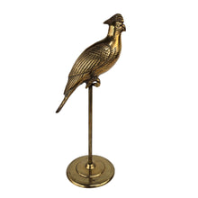 Load image into Gallery viewer, Brass Bird on Stand