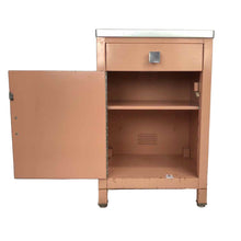 Load image into Gallery viewer, Pink Metal Nightstand