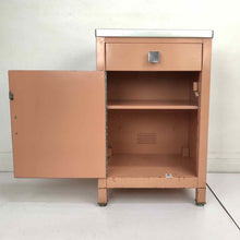 Load image into Gallery viewer, Pink Metal Nightstand