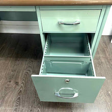 Load image into Gallery viewer, Blue Metal Desk
