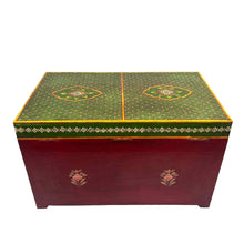 Load image into Gallery viewer, Hand Painted Wooden Trunk
