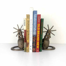 Load image into Gallery viewer, Cast Iron Horseshoe &amp; Spur Bookends