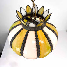 Load image into Gallery viewer, Slag Glass Lotus Pendant Lamp