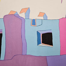 Load image into Gallery viewer, Colorful Adobe 1980s Painting