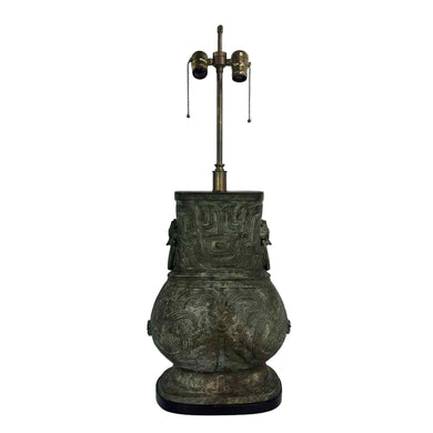 Chinese Bronze Urn Lamp