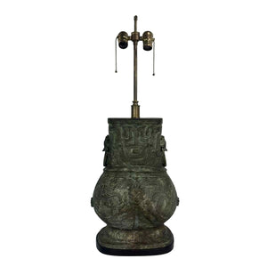 Chinese Bronze Urn Lamp