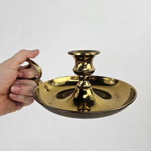 Load image into Gallery viewer, Brass Chamberstick Candleholder
