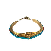 Load image into Gallery viewer, Gold, Turquoise &amp; Coral Bracelet