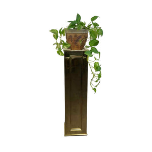 Beveled Brass Pedestal