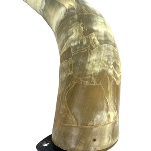 Carved Powder Horn