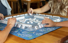 Load image into Gallery viewer, Blue Hydrangea Mahjong Mat