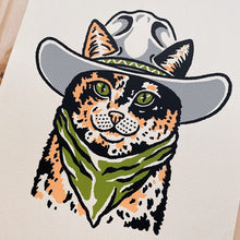 Load image into Gallery viewer, Calico Cat Cowboy Print
