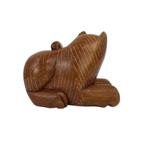 Load image into Gallery viewer, Thai Cat Teak Sculpture