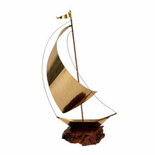 Load image into Gallery viewer, Brass Sailboat Sculpture