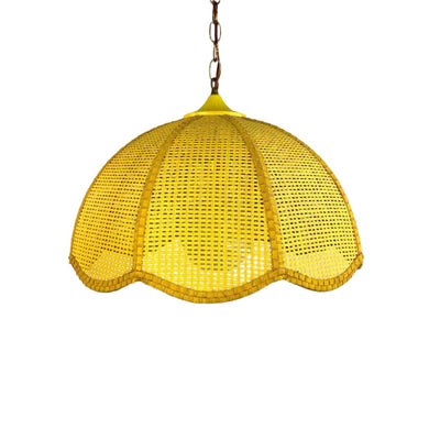 Yellow Woven Pendant Light