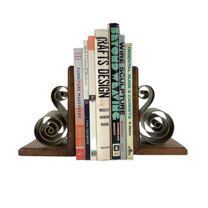 Brass Scroll Bookends