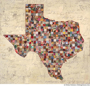 My Texas Map Signed Print