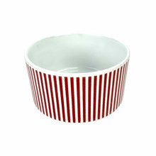 Load image into Gallery viewer, Red &amp; White Striped Bowl