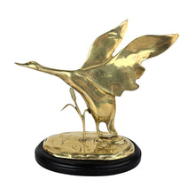 Load image into Gallery viewer, Flying Brass Duck Sculpture