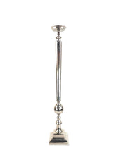 Load image into Gallery viewer, Tall Silver Metal Candleholder