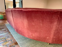 Load image into Gallery viewer, Modern Maroon Velvet Sofa