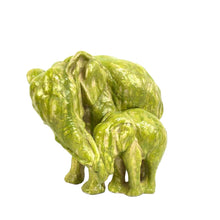 Load image into Gallery viewer, Green Plaster Elephants