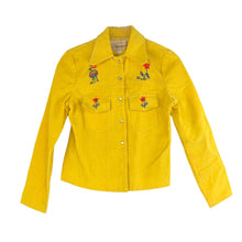 Load image into Gallery viewer, Embroidered Yellow Corduroy Shirt