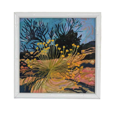 Chamisa Desert Landscape Framed Print