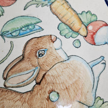 Load image into Gallery viewer, Rabbit &amp; Veggies Pottery Plate