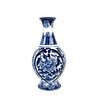 Load image into Gallery viewer, Blue &amp; White Porcelain Vase