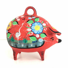 Load image into Gallery viewer, Red Pottery Piggy Bank