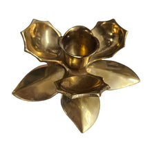 Load image into Gallery viewer, Brass Water Lilly Candleholder