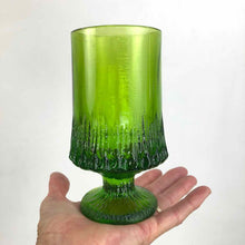 Load image into Gallery viewer, Textured Green Glass Goblet