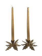 Load image into Gallery viewer, Brass Holly Candleholders