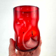 Load image into Gallery viewer, Ruby Red  Blenko Dimple Glass