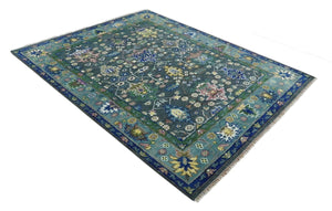 Blue Oushak Area Rug