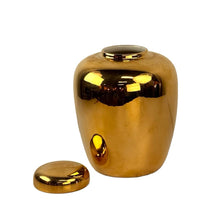 Load image into Gallery viewer, Gold Ceramic Ginger Jar