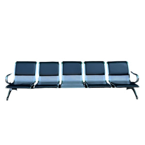 Modern Chrome 5 Seat Bench