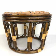 Load image into Gallery viewer, Bent Rattan Ottoman