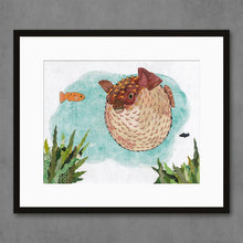 Load image into Gallery viewer, Prickly Balloon - Pufferfish Signed Print