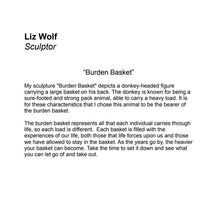 Load image into Gallery viewer, Burden Basket Bronze Sculpture
