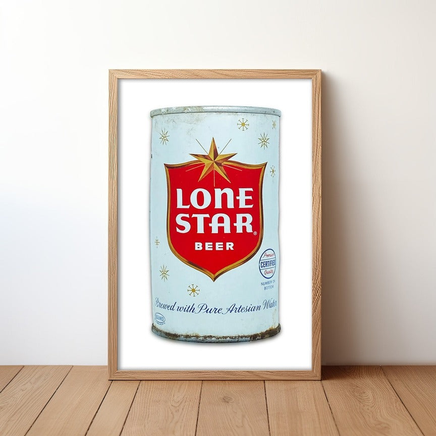 Lone Star Beer Can Print