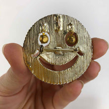 Load image into Gallery viewer, Smiley Face Brooch Pendant