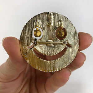 Smiley Face Brooch Pendant